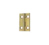 25mm x 18mm Solid Drawn Brass Butt Hinge, Self Colour - 1