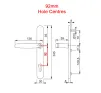 Hoppe Atlanta 3-Hole Aluminium-Gold Handles 92mm PZ - 2
