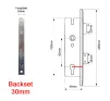 30mm Backset KFV Euro Profile Mortice Sashlock 92mm Centres - 245mm Faceplate - 2
