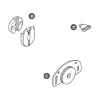 Hafele System 2 Bottom Roller fitting set (for x1 door) - 1