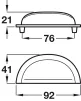 Henrietta Cabinet Drawer Pull Pol. Chrome 76mm C/C - 3