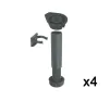 Plinth Foot Set, for 180mm Plinth Heights, Screw Fixing (Pack of 4) - 1