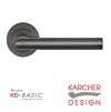 KD BASIC - Rhodos Lever on Rose Door Handles - Karcher Titanium Grey - 1