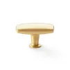 60mm Alexander and Wilks Romulus Soap Bar Cupboard Knob - Satin Brass - 1