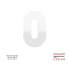 Round Keyhole Escutcheon to suit Karcher Mini Rose Handles - Polaris White - 1