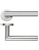 Mitred Lever on Rose Door Handles Stainless Steel - 1