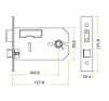 Horizontal SashLock 127mm (5") PVD - 2