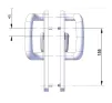 FULLEX 316 Patio Handle & Lever - 155mm Screw Centres - 2