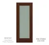 1 Panel Shaker Luxury Laminated Walnut Door 44mm - Glazed Frosted - 1