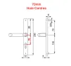 Hoppe Frankfurt Aluminium-Gold Handles 70mm PZ - 2