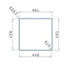 Pyramis Zeria Stainless  Flushmount Sink - 460 x 450mm - 4