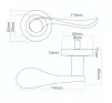 Wave Satin Nickel Lever on Rose Door Handles Fortessa - 2