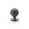 32mm Alexander and Wilks Caesar Cupboard Knob on Round Rose - Dark Bronze PVD - 1