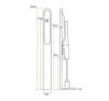 Lever Action Flush Bolt SSS - 19 x 203mm Square Profile - 2