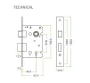 65mm (2 &frac12;") Contract Sashlock Florentine Bronze - 2