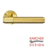 STUDIO SELECT ER90B Lever on Round Rose Door Handles - Karcher Satin Brass - 1