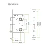 65mm (2&frac12;") Contract Bathroom Lock Florentine Bronze - 2