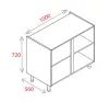 1000mm Base Unit - Natural Grey - 1