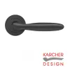 Corfu Lever on Rose Door Handles - Karcher Cosmos Black - 1