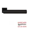 Rhodos Invisible Lever on Square Rose Door Handles - Karcher - Cosmos Black - 1
