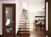 1 Panel Shaker Luxury Laminated Walnut Door 44mm - Glazed Clear - 2