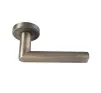 Serozzetta Edge Lever on Round Rose - Antique Brass - 3