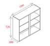 1000mm Wall Unit - Natural Grey - 1