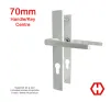 Hoppe Frankfurt White-Aluminium Handles 70mm PZ - 1