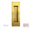 Karcher Sliding Door Handle 120 x 41 x 12mm - Satin Brass - 1