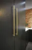448mm Alexander and Wilks Brunel Knurled T-Bar Cupboard Pull Handle - Satin Brass PVD - 2