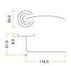 Siena Lever on Rose Door Handles Zoo Hardware - OMB - 2