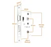Basta Bathroom Lock 63mm (2 &frac12;") Polished Brass - 2