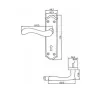Valletta Lever on plate Door Handles Satin/Polished Brass - 2