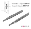 550mm Hafele Full Extension Ball Bearing Runners - 1