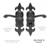 Fleur De Lys Lever on Backplate Black Door Handles - Lever Bathroom - 1