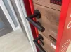 Rhodos Lever on Round Rose Door Handles - Karcher Cosmos Black - 3