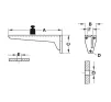 280mm Hebgo Heavy Duty Bracket, load bearing capacity 75kg - 2
