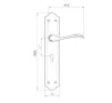 Cara Lever on Long Backplate Door Handles - Bathroom Version - 2