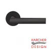 Paris Lever on Rose Door Handles - Karcher Cosmos Black - 1