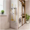 Broom And Mop Holder - Grey - 2