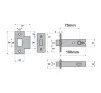 102m Heavy Duty Tubular Deadbolt - Satin Brass - 2