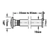 Adaptable 160&deg; Degree Door Viewer suits 35-85mm  Polished Chrome - 3