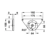 870mm Worktop - Breakfast Bar Leg  60mm - PACK OF 4 - 3