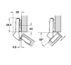 Concealed Cup Hinge, 110&deg;, for 45&deg; Angle Applications, Full Overlay Mounting, H&auml;fele - 2