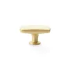 47mm Alexander and Wilks Romulus Soap Bar Cupboard Knob - Satin Brass - 1