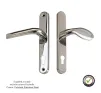 Mila Lever/Pad Polished Stainless Steel Handles 92/92mm PZ - 1