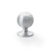 32mm Alexander and Wilks Caesar Cupboard Knob on Round Rose - Satin Chrome - 1