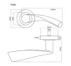 Verto PVD Brass Lever on Rose Door Handles Fortessa - 2