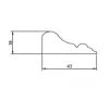 43 x 18 x 4400mm Primed MDF Panel Mould - 2