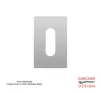 Square Keyhole Escutcheon to suit Karcher Mini Rose Handles - SSS - 1
